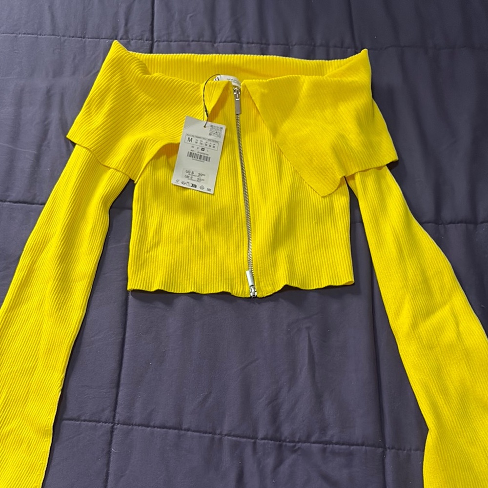 Yellow Off-Shoulder Women's Top
